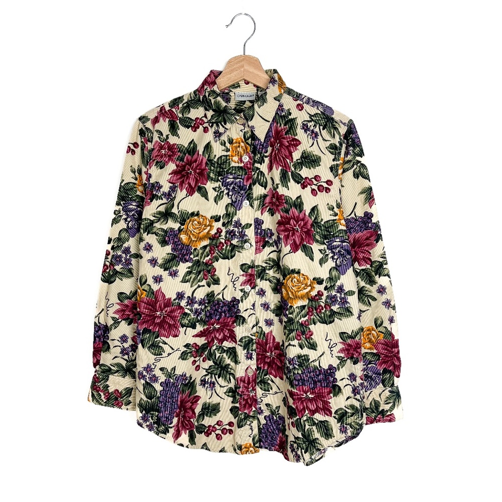 Cabin Creek, Floral Multicolor Button Down Shirt
